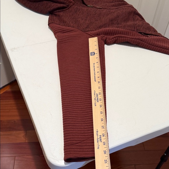 The North Face Black Tweed knit Double Zipper Hooded Long Coat Women Size Large - Picture 8 of 16